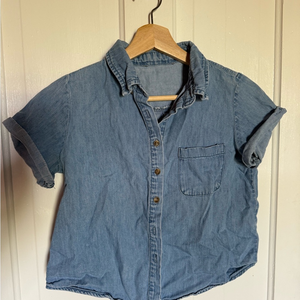 Brandy Melville Blue Button Down Shirt